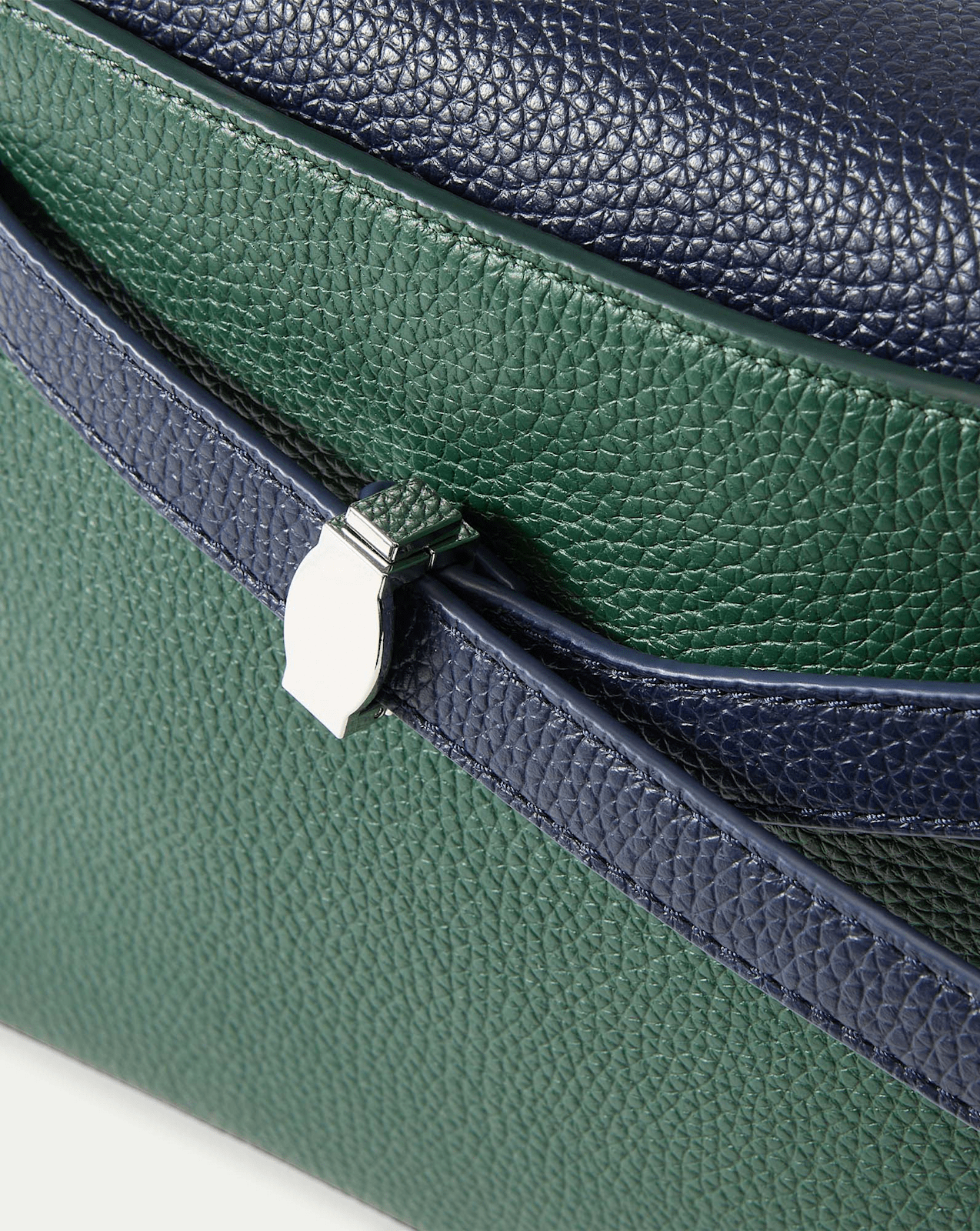 Veronica Beard Dash Top-Handle Bag in Hunter Green & Navy Multi