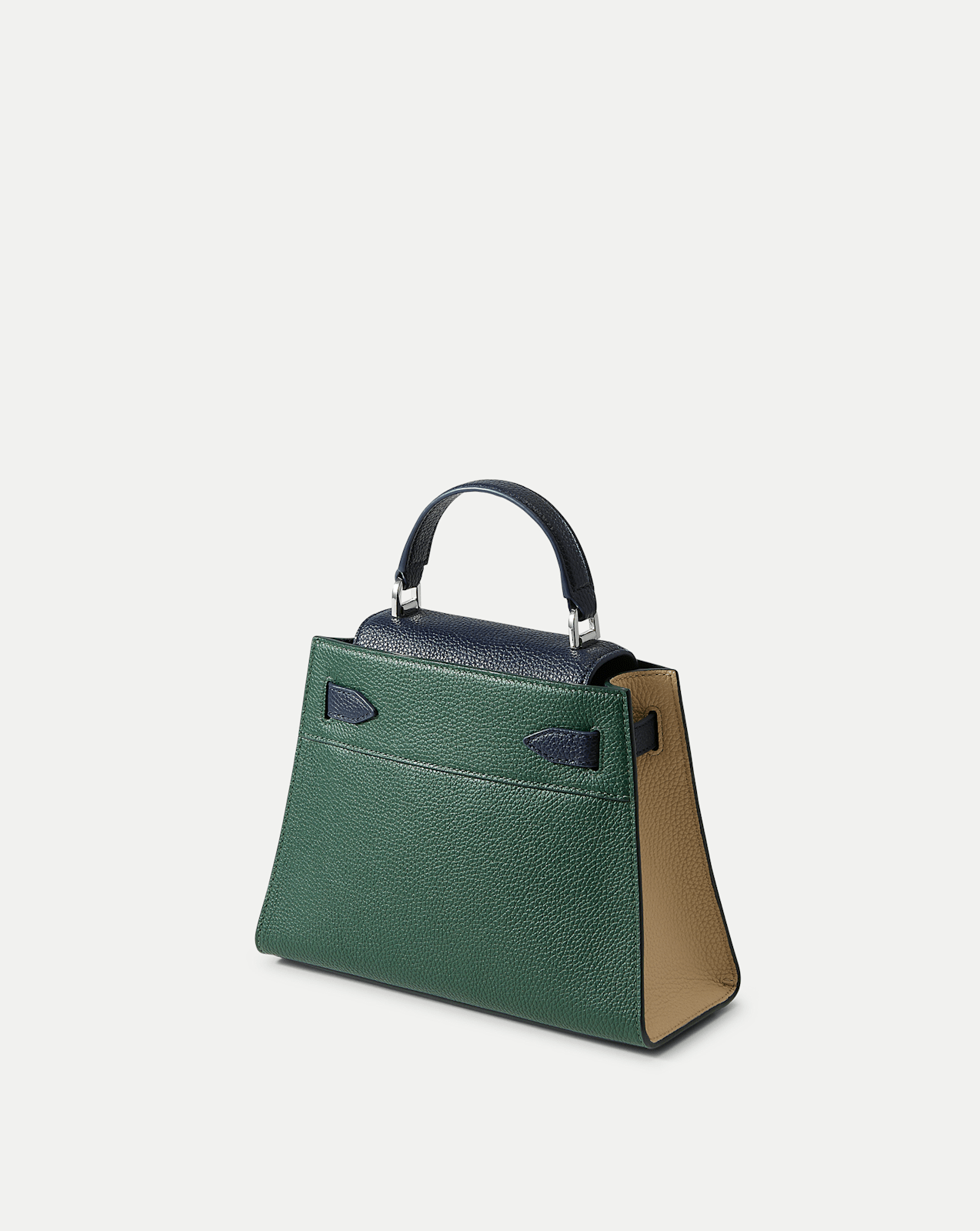 Veronica Beard Dash Top-Handle Bag in Hunter Green & Navy Multi