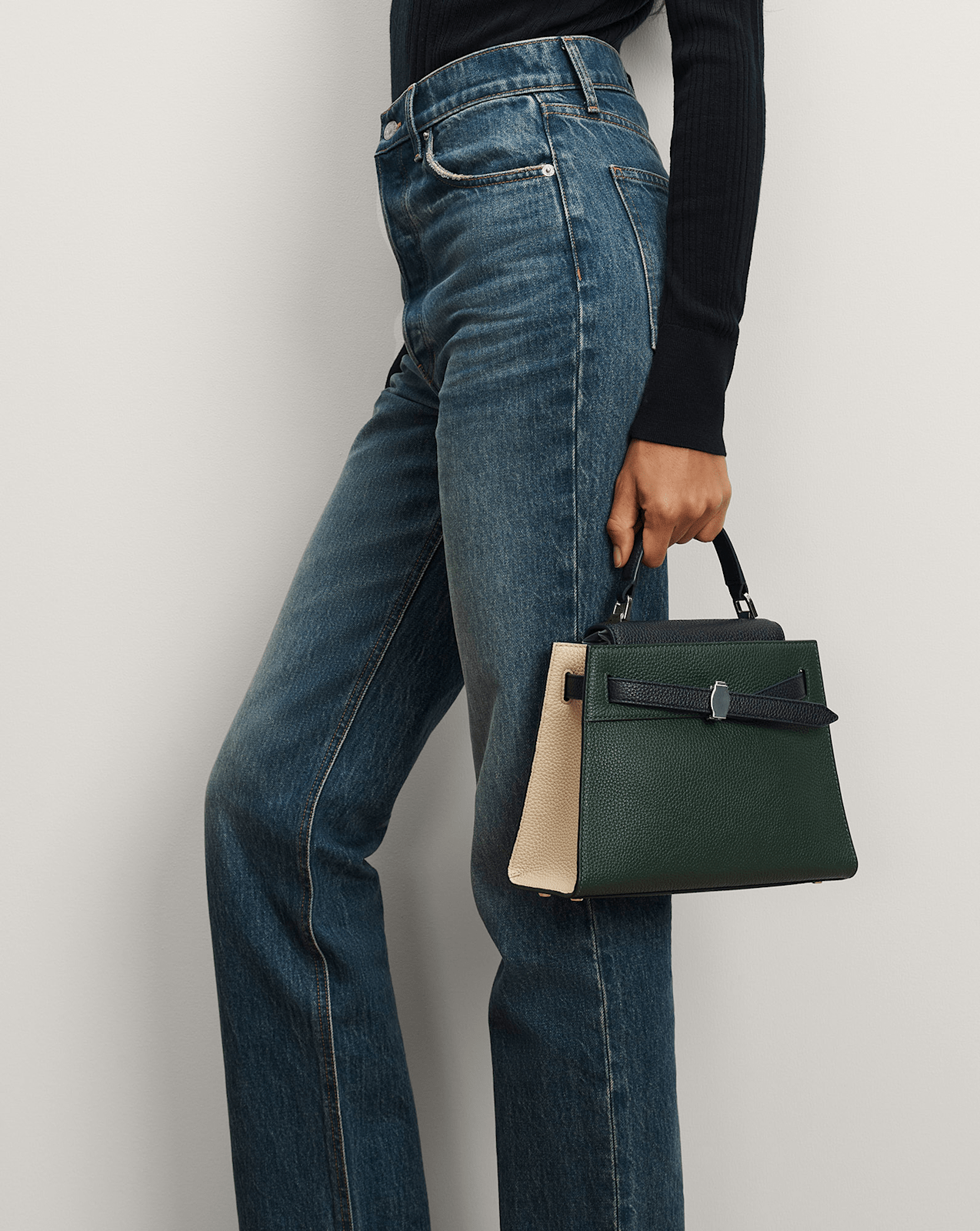 Veronica Beard Dash Top-Handle Bag in Hunter Green Multi