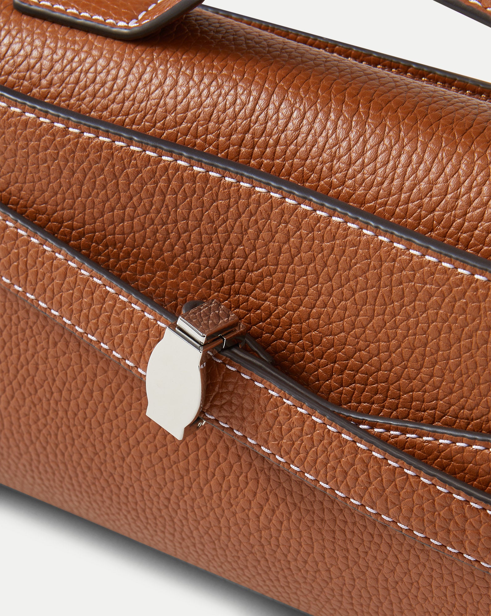 Veronica Beard Dash Clutch in Tan Leather Hazelwood | Veronica Beard