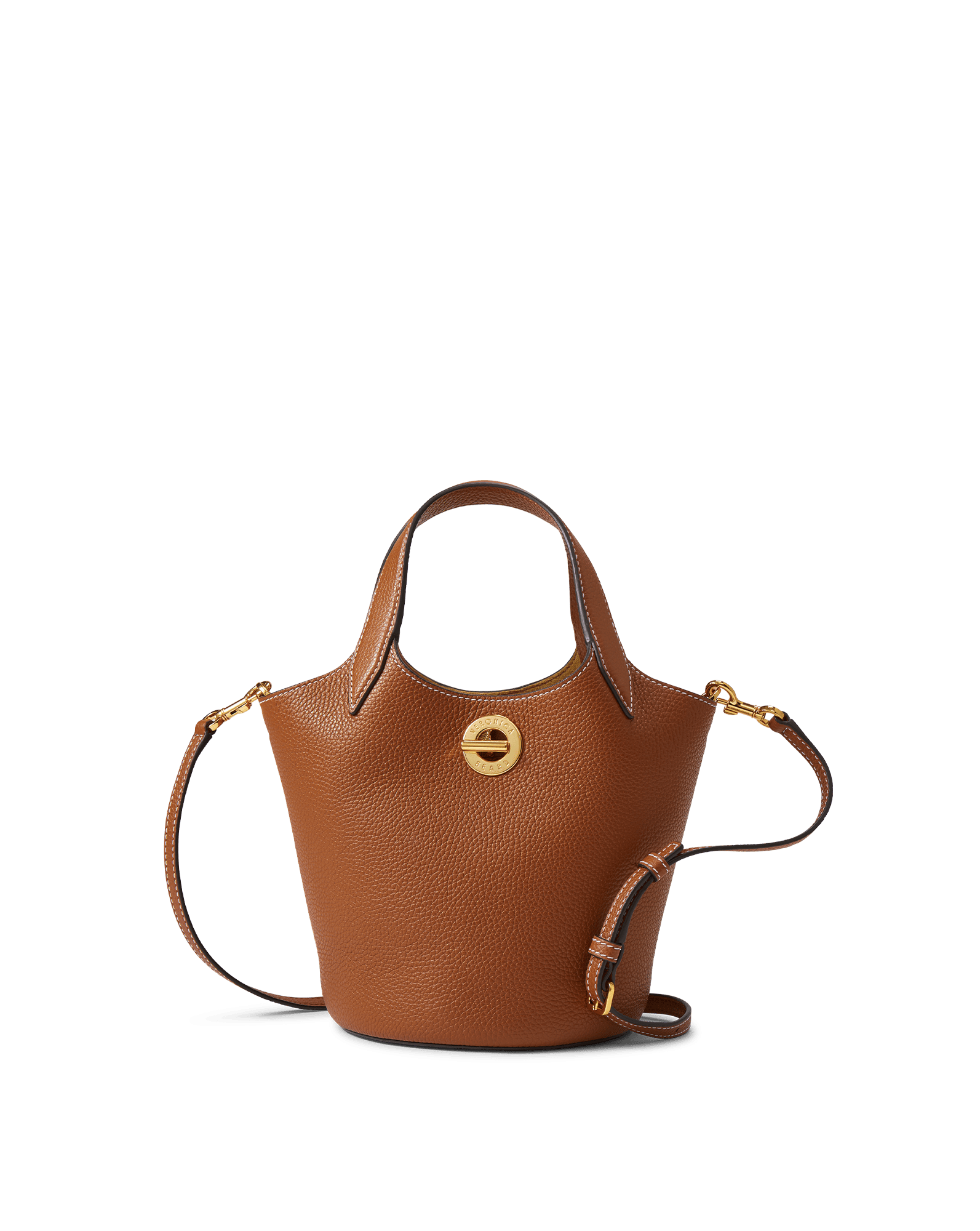 Anchor Top-Handle Bag in Tan Leather Hazelwood | Veronica Beard