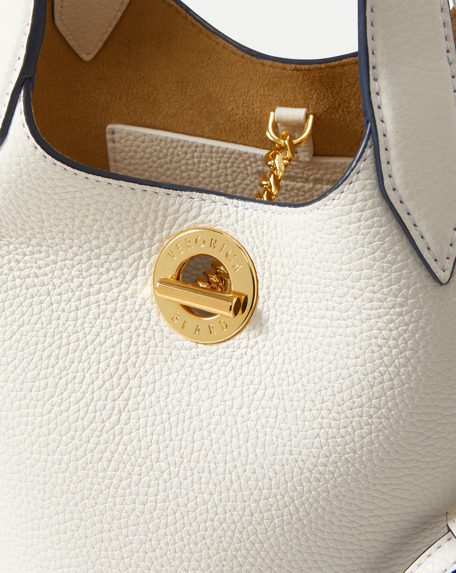 Anchor Top-Handle Bag in Off White Leather | Veronica Beard