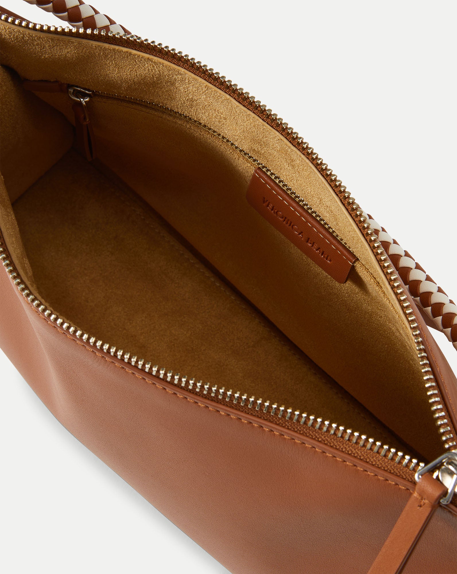 Small Vida Shoulder Bag in Tan Hazelwood | Veronica Beard