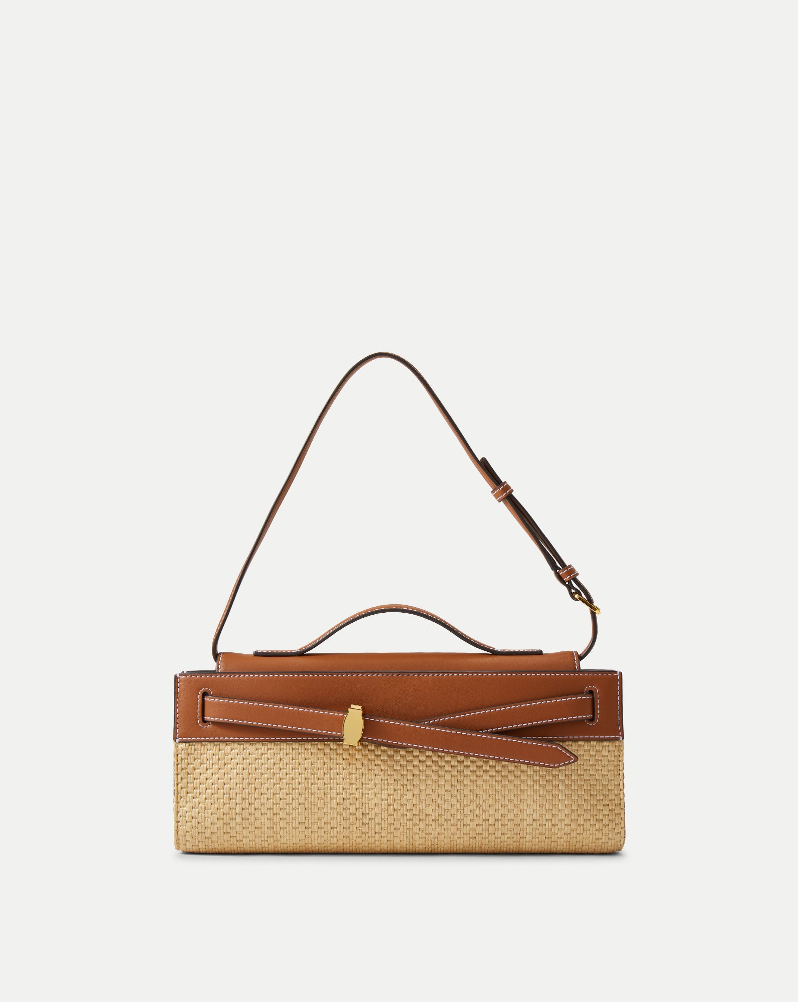 Veronica Beard Raffia Dash Clutch in Hazelwood/Natural | Veronica