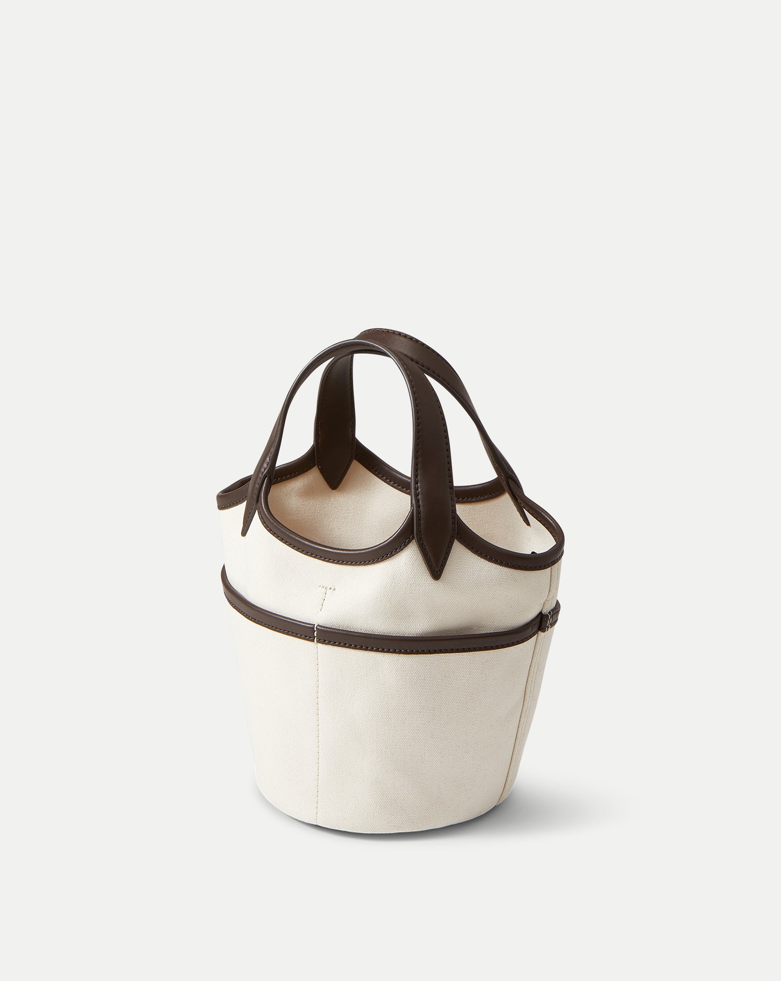 Canvas Anchor Top-Handle Bag in Espresso & Ecru | Veronica Beard