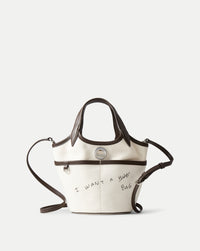 Veronica Beard X Thomas Lelu Canvas Anchor Bag - Espresso/Ecru