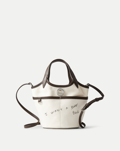 Veronica Beard X Thomas Lelu Canvas Anchor Bag - Espresso/Ecru