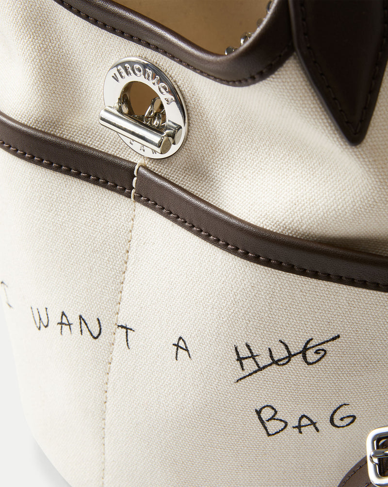 Veronica Beard X Thomas Lelu Canvas Anchor Bag - Espresso/Ecru