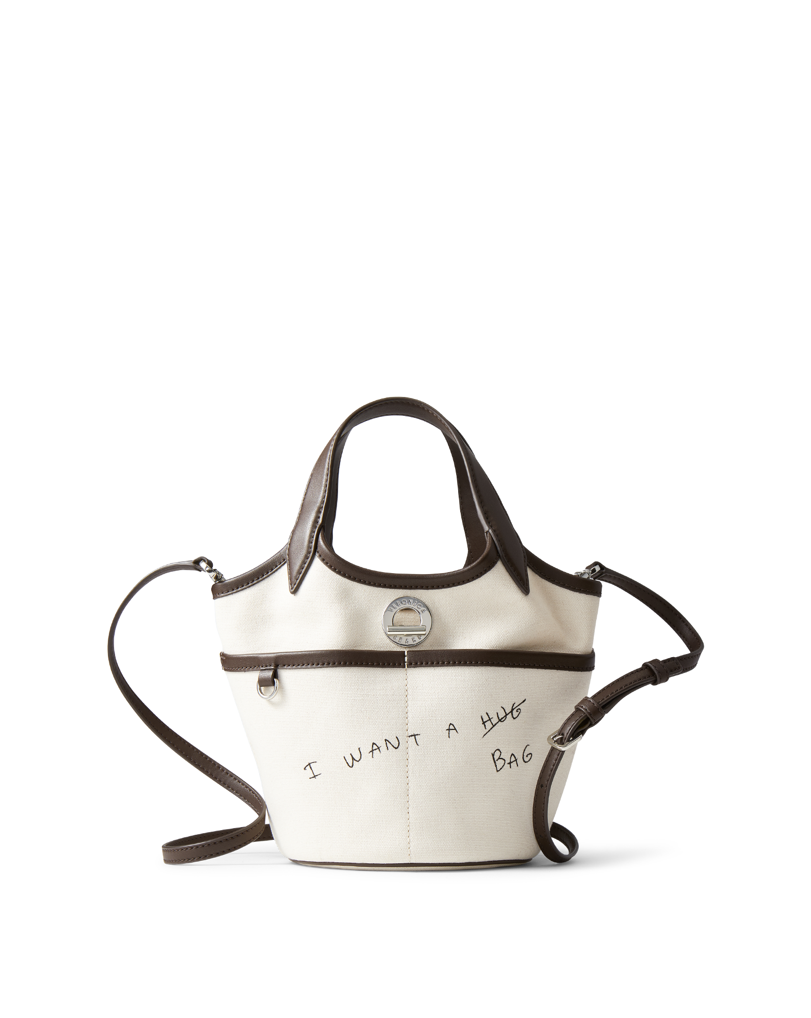 Veronica Beard X Thomas Lelu Canvas Anchor Bag - Espresso/Ecru