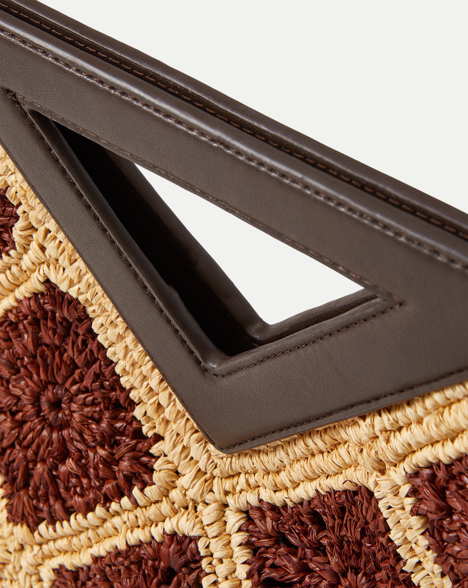 Raffia Vesper Clutch in Brown & Tan Espresso Multi | Veronica Beard Raffia Vesper Clutch in Brown & Tan Espresso Multi | Veronica Beard