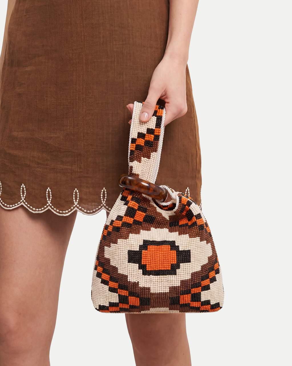 Beaded Veronica Beard Swing Clutch in Orange Multi | Veronica Beard Beaded Veronica Beard Swing Clutch in Orange Multi | Veronica Beard