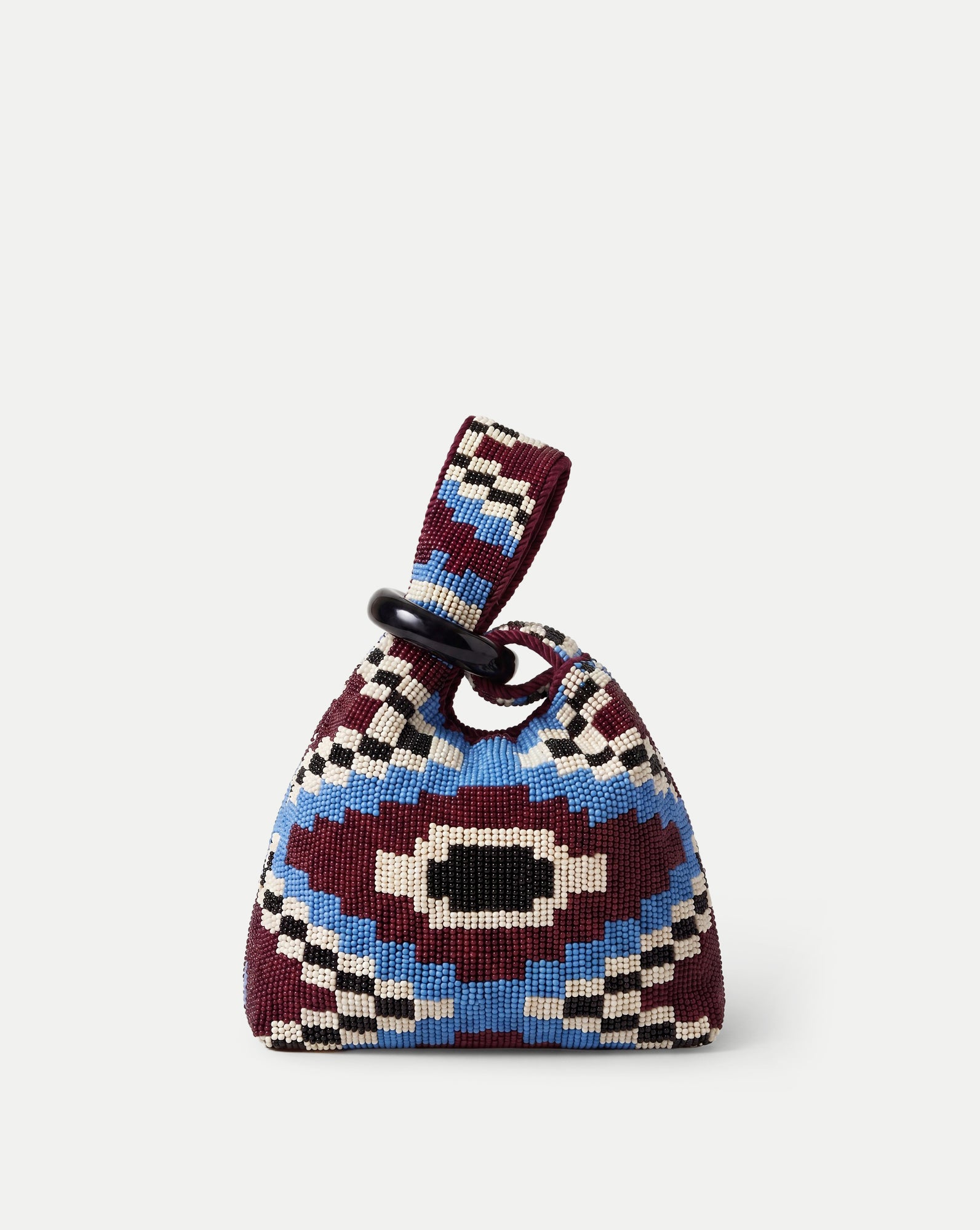 Beaded Veronica Beard Swing Clutch in Purple Multi | Veronica Beard