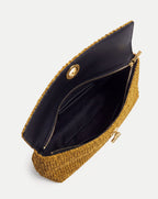 Veronica Beard Raffia Anchor Clutch - Gold
