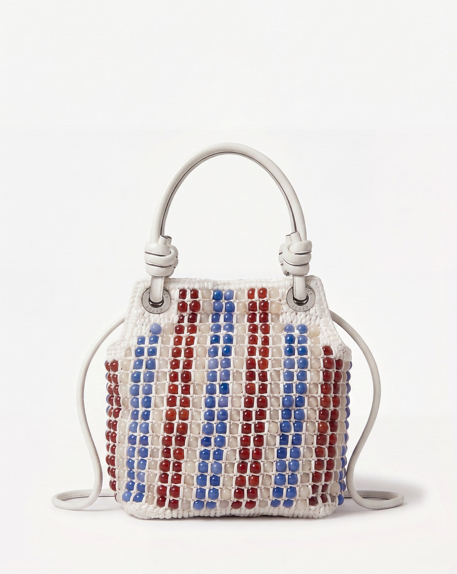Veronica Beard Beaded Slouch Bag - Off-White Multi