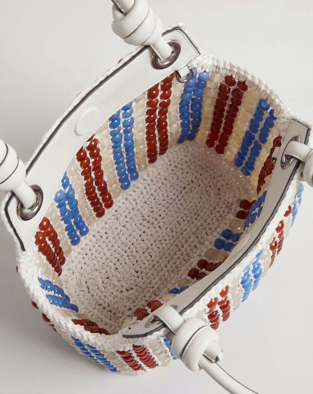 Veronica Beard Beaded Slouch Bag - Off-White Multi