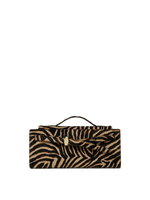 Veronica Beard Brown and black zebra print handbag with handle.
