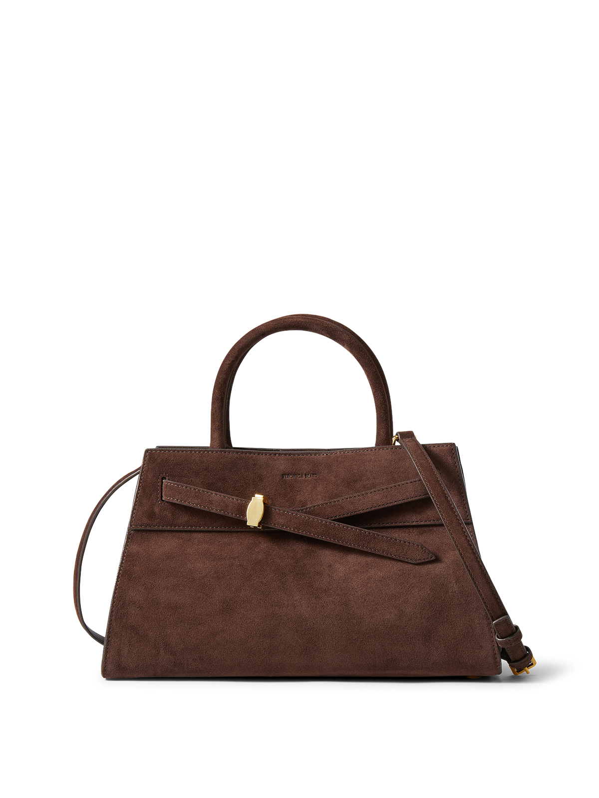 Veronica Beard Suede Dash Bag in Espresso Dark Brown | Veronica Beard
