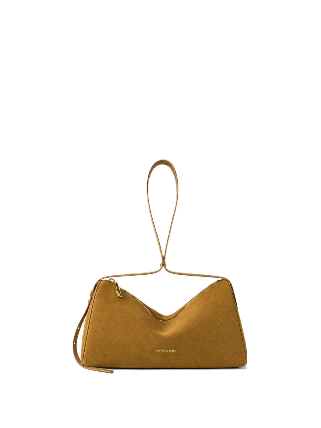 Veronica Beard Brown suede shoulder bag with top handle