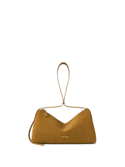Veronica Beard Brown suede shoulder bag with top handle