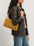 Veronica Beard Brown leather jacket with front pockets.