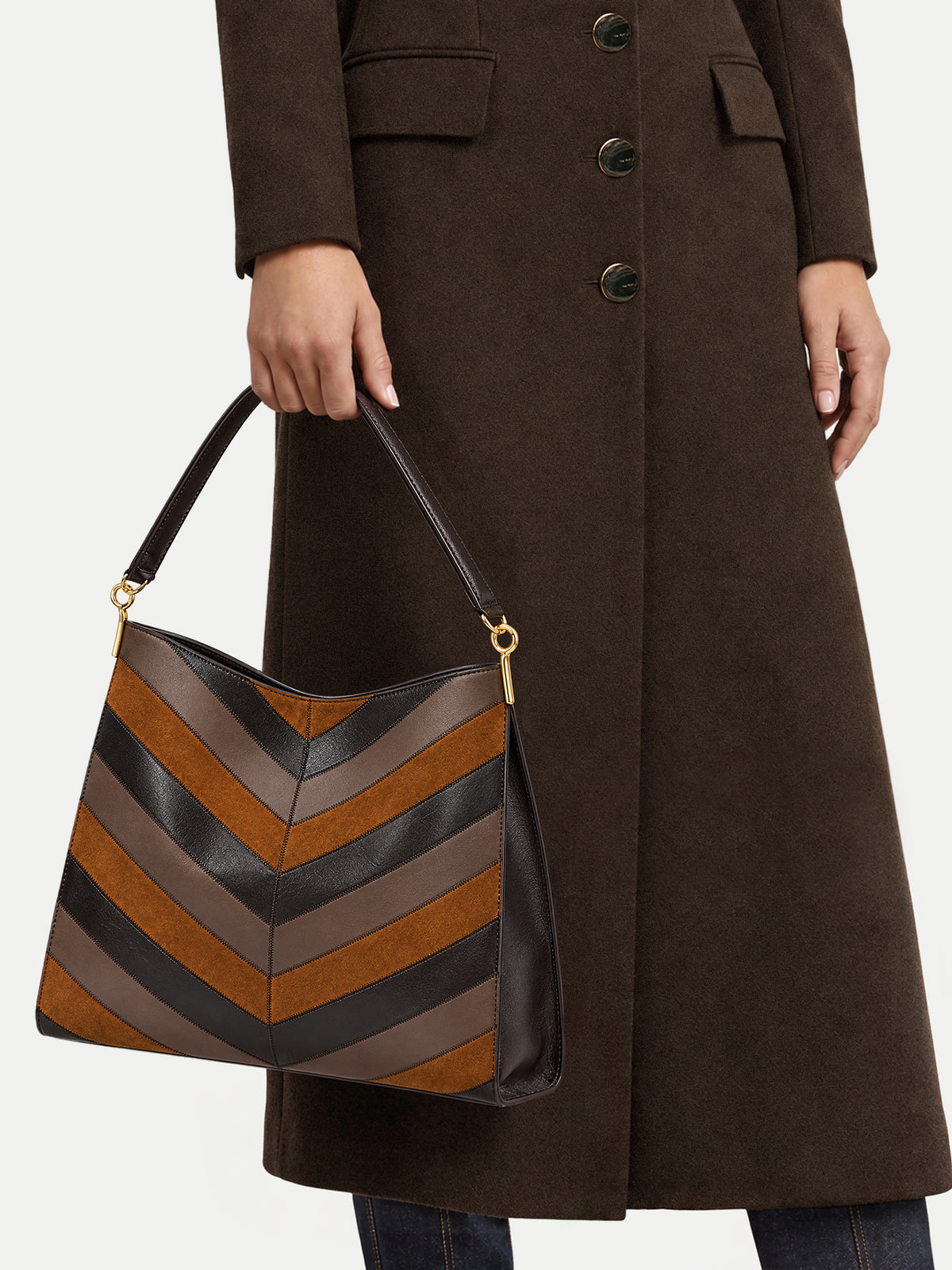 Chevron Vida Shoulder Bag