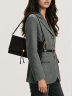 Veronica Beard Grey wool blazer with matching belt.