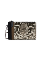 Veronica Beard Snakeskin print wallet with black and brown accents
