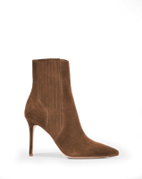 Veronica Beard Brown suede stiletto heeled ankle boot.