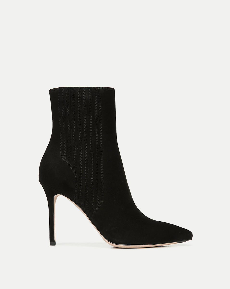 Veronica Beard Lisa Stiletto Mid-Heel Ankle Boot - Black