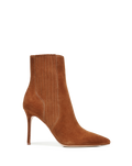 Veronica Beard Lisa Stiletto Mid-Heel Ankle Boot - Chestnut