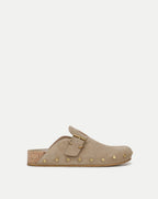 Veronica Beard Fern Suede Clog - Sand