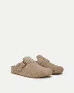 Veronica Beard Fern Suede Clog - Sand