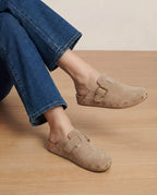 Veronica Beard Fern Suede Clog - Sand