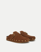 Veronica Beard Fern Suede Clog - Hazelwood