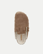 Veronica Beard Fern Shearling Clog - Taupe