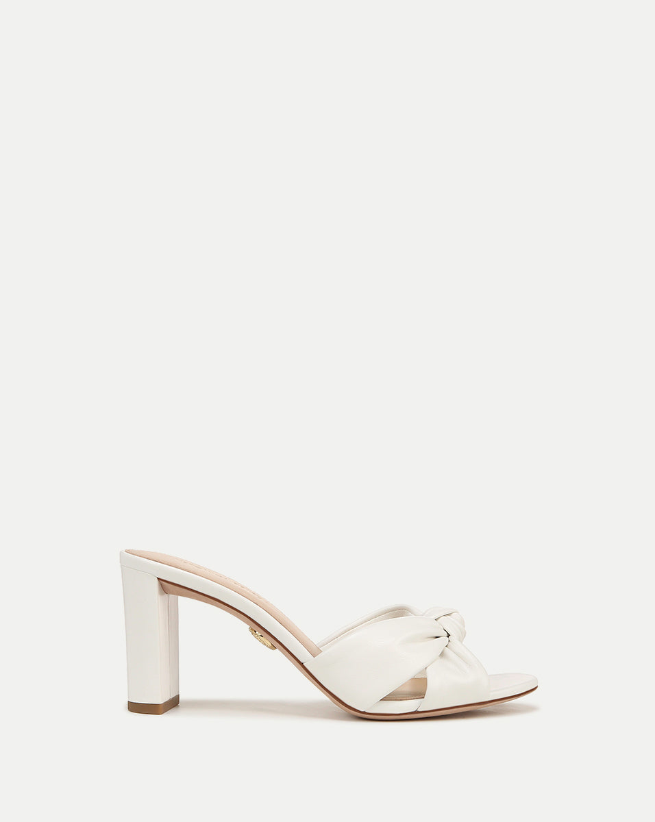 Ganita Knot-Front Sandal in Coconut | Veronica Beard