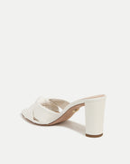 Veronica Beard Ganita Knot-Front Sandal - Coconut
