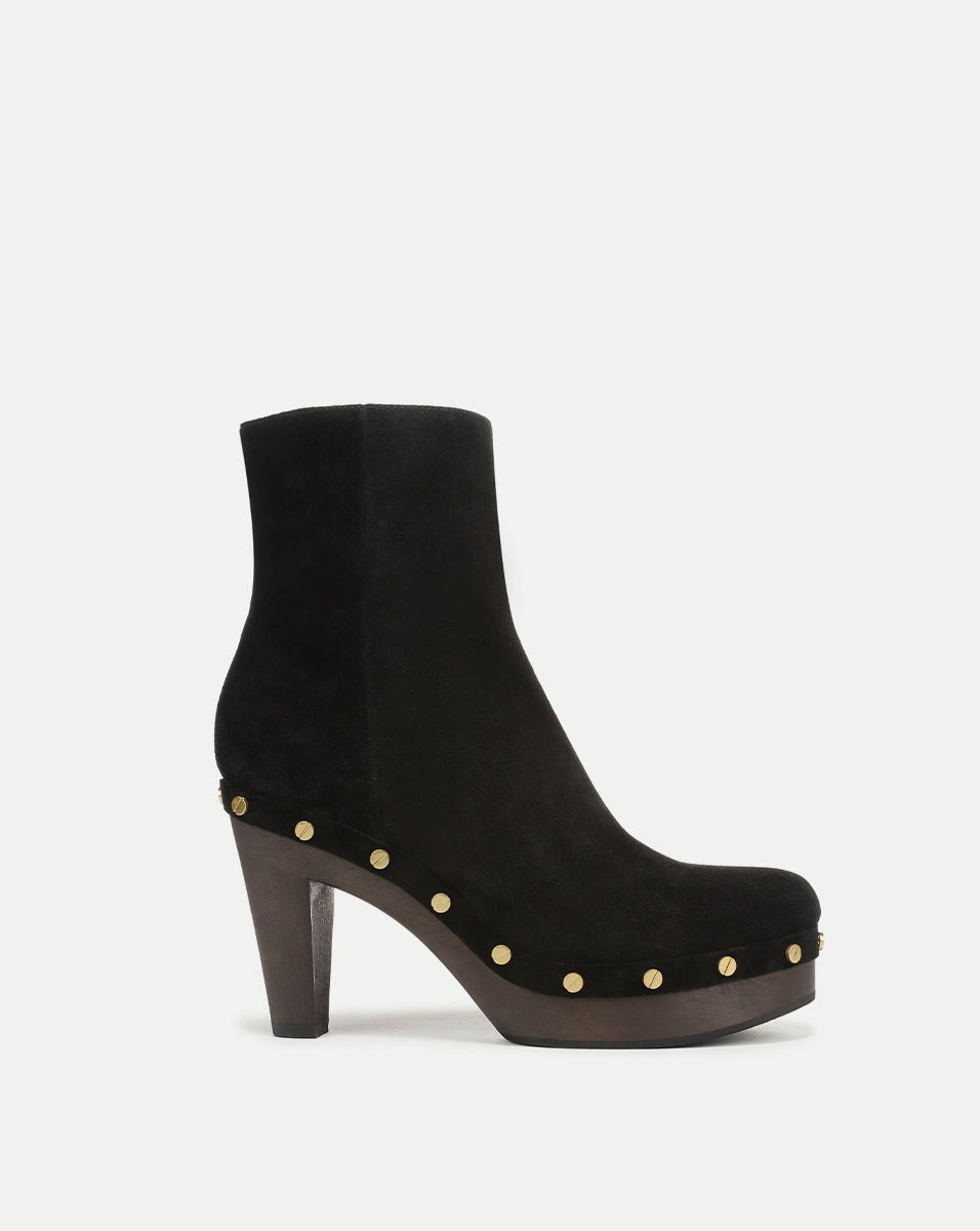 Veronica Beard Gavi Clog Ankle Boot - Black
