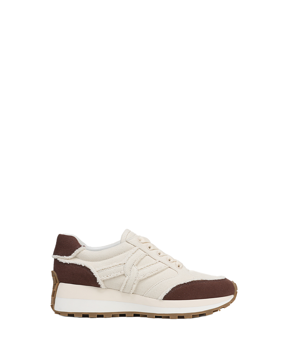 Valentina Canvas Sneaker in Chocolate | Veronica Beard