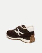 Veronica Beard Valentina Shearling Sneaker - Espresso