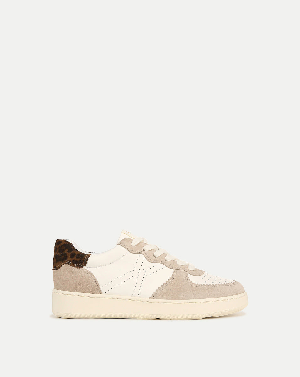 Louis Vuitton White Perforated Leather and Suede Run Away Sneakers