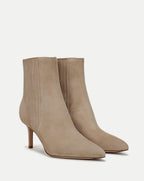 Veronica Beard Lisa Mid-Heel Ankle Boot - Sand