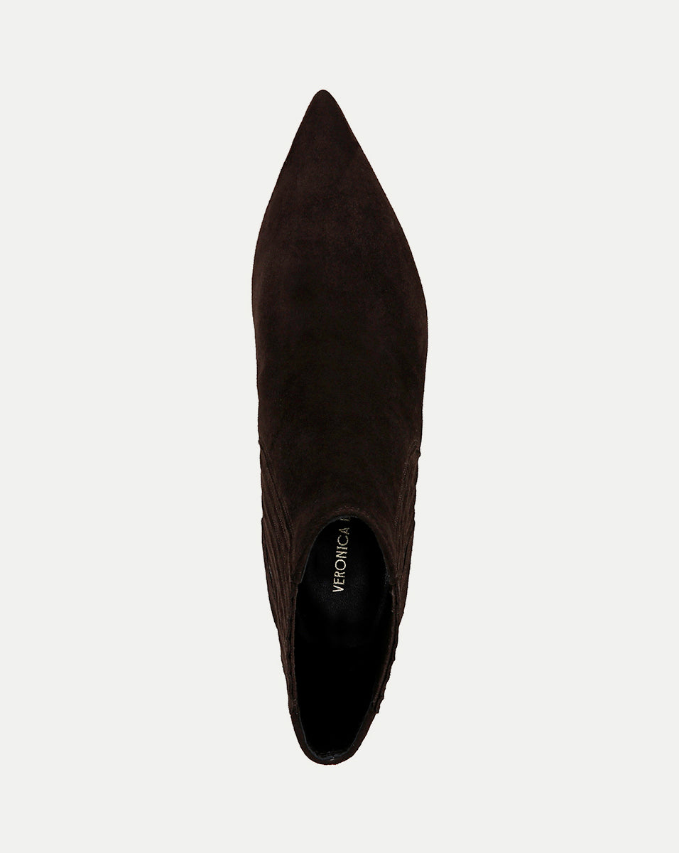 Veronica Beard Lisa Mid-Heel Ankle Boot - Espresso