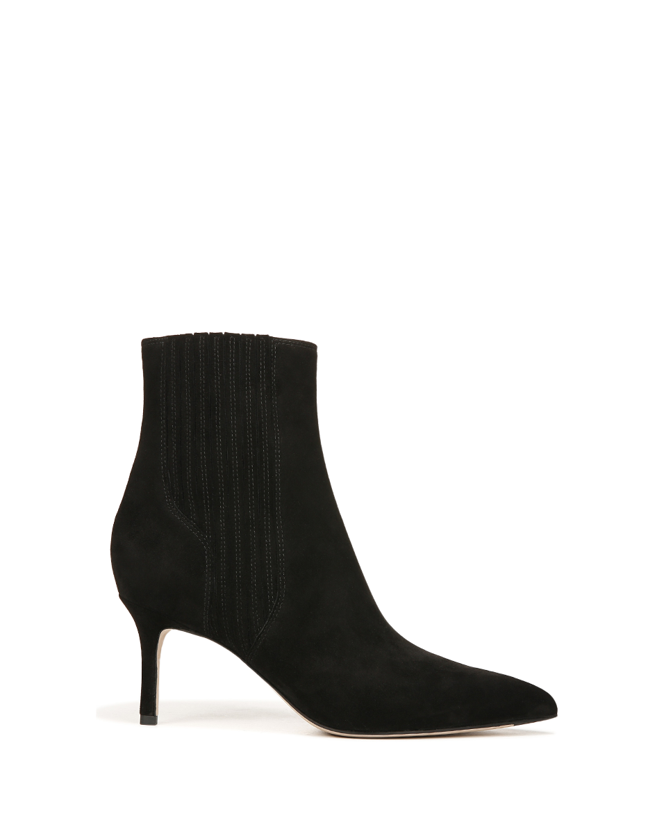 Veronica Beard Lisa Mid-Heel Ankle Boot - Black