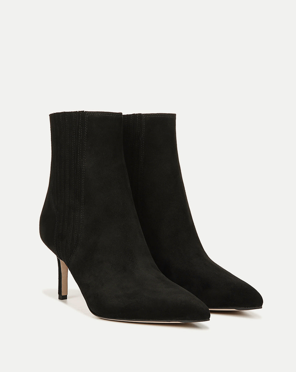 Veronica Beard Lisa Mid-Heel Ankle Boot - Black