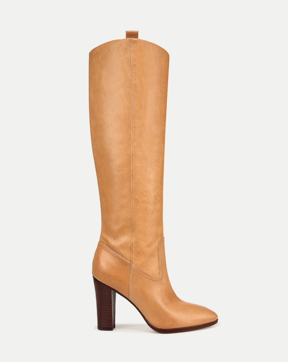 Vesper Leather Knee-High Boot | Veronica Beard