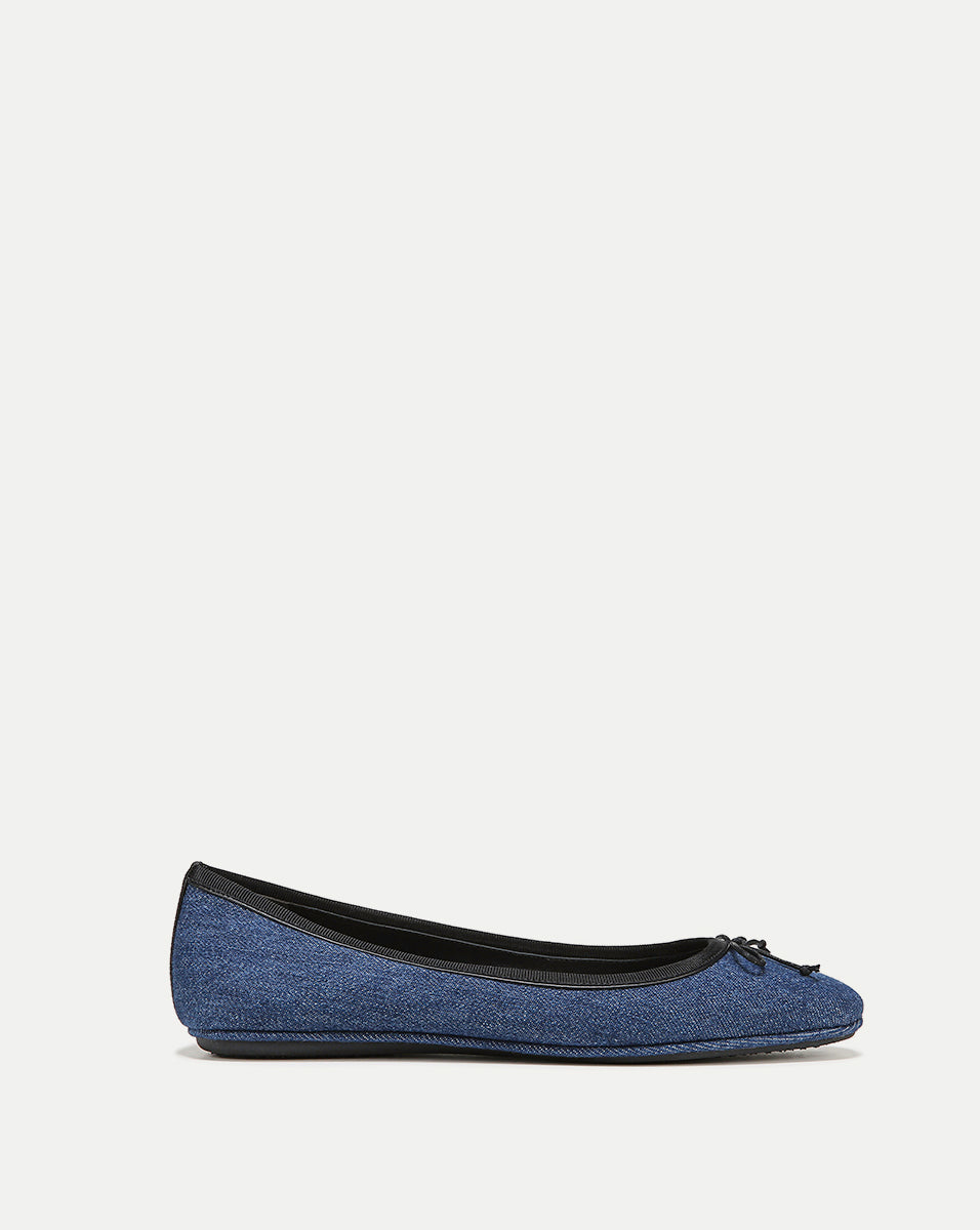 Beatrix Denim Ballet Flat | Veronica Beard