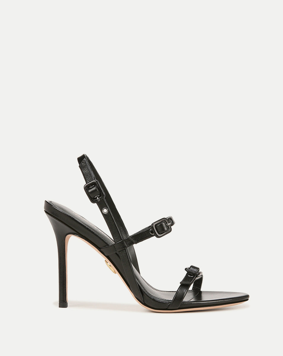 Alta Buckled Strap Leather Sandal | Veronica Beard