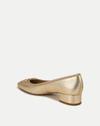 Veronica Beard Cecile Metallic Leather Ballet Pump - Platinum