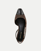 Veronica Beard Cecile Plaid Cap-Toe Slingback - Camel Multi